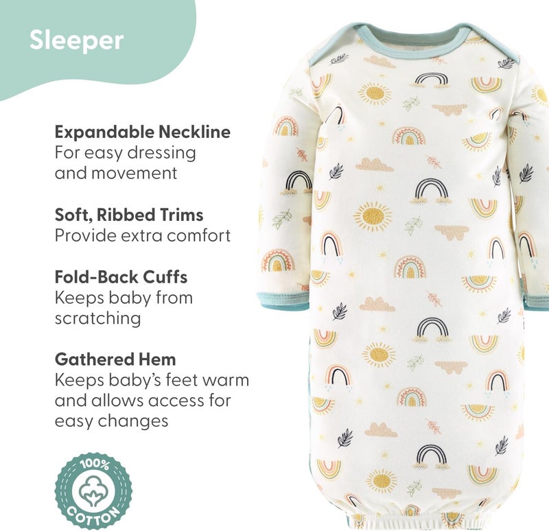 The Peanut Shell Baby Layette Gift Set for Baby Boys or Girls - 16 Piece New Born Unisex Gift Set, Clothes & Newborn Essentials Must Haves - Clothes 0-3 Months - Sunny Side Up - Image 4